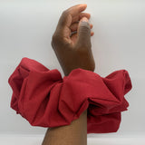 Red Oversized Zipper Scrunchie