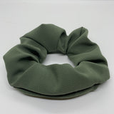 Sage Crepe Silk Zipper Scrunchie