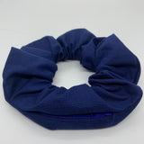 Blue Zipper Scrunchie