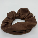 Brown Zipper Scrunchie