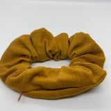 Gold Corduroy Zipper Scrunchie