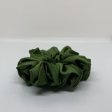 Dark Olive Satin Scrunchie