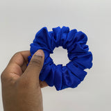 Sapphire Satin Scrunchie