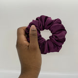 Plum Satin Scrunchie