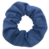 Blue Corduroy Scrunchie