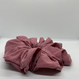 Swiss Dot Mauve Oversized Scrunchie