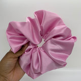 Dark Pink Satin Oversized Scrunchie