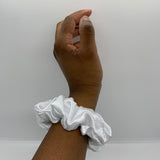 White Satin Ultra Thick Scrunchie