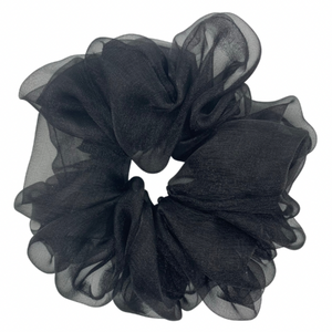 Black Organza Oversized Scrunchie