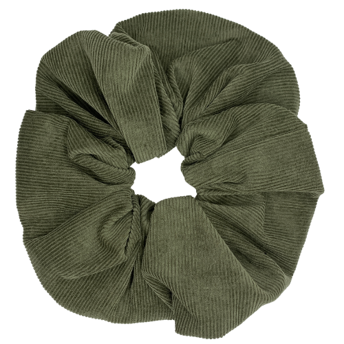 Green Corduroy Oversized Scrunchie