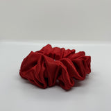 Deep Red Satin Scrunchie