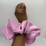 Dark Pink Satin Oversized Scrunchie