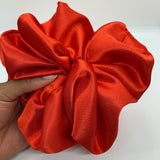 Red Satin Oversized Scrunchie