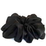 Black Satin Oversized Scrunchie