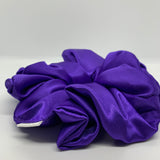 Purple Satin Oversized Scrunchie