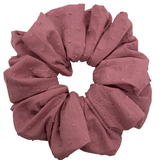 Swiss Dot Mauve Oversized Scrunchie