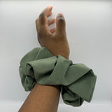 Crepe Silk Sage Oversized Scrunchie