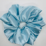 Light Blue Satin Oversized Scrunchie