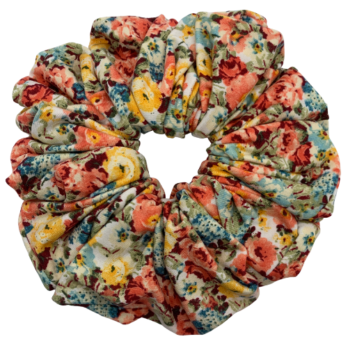 Knit Floral Oversized Scrunchie