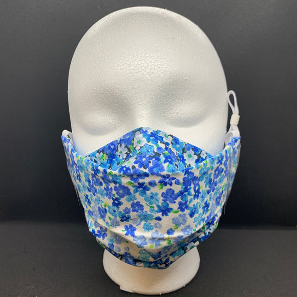 Light Blue Ombré 3D Face Mask