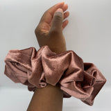 Rose Gold Thick Velvet Oversized Scrunchies