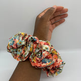 Knit Floral Oversized Scrunchie