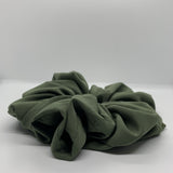 Crepe Silk Sage Oversized Scrunchie