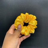 Yellow Satin Scrunchie