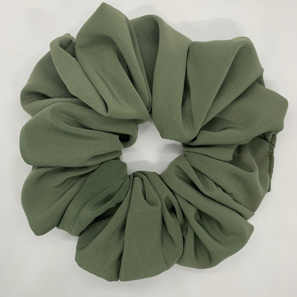 Crepe Silk Sage Oversized Scrunchie