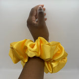 Yellow Satin Oversized Scrunchie