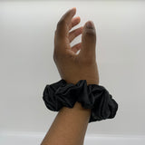 Black Satin Scrunchie