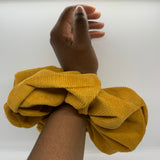 Gold Corduroy Oversized Scrunchie