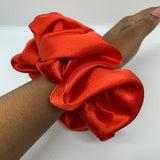 Red Satin Oversized Scrunchie