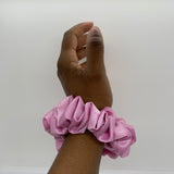 Dark Pink Satin Scrunchie