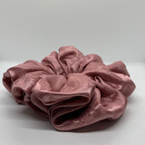 Satin Mauve Floral Oversized Scrunchie