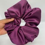 Plum Satin Oversized Scrunchie