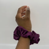 Plum Satin Scrunchie