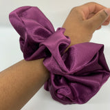 Plum Satin Oversized Scrunchie