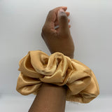 Orange Gold Satin Oversized Scrunchie