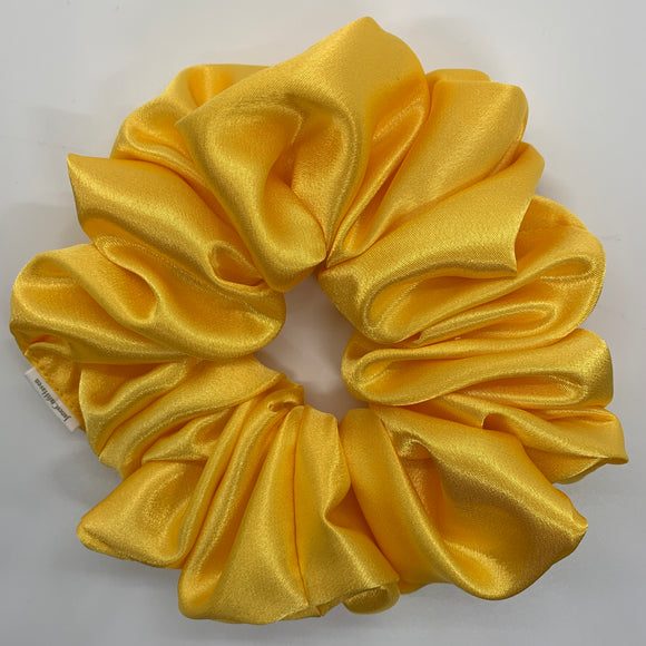 Yellow Satin Oversized Scrunchie