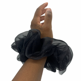 Black Organza Oversized Scrunchie