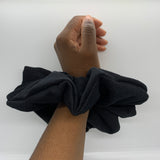 Black Corduroy Oversized Scrunchie