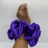 Purple Satin Oversized Scrunchie