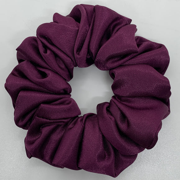 Plum Satin Scrunchie