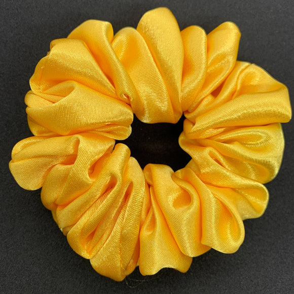 Yellow Satin Scrunchie