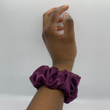 Plum Satin Ultra Thick Scrunchie