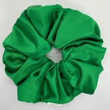 Green Satin Oversized Scrunchie