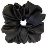 Black Satin Oversized Scrunchie