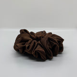 Brown Satin Scrunchie